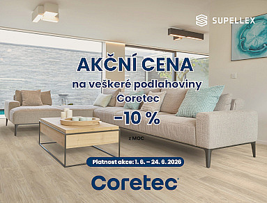 Akce na podlahy Coretec: 10 % sleva do 24. 6. 2026
