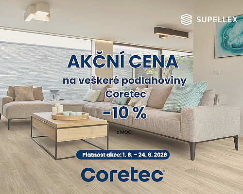 Akce na podlahy Coretec: 10 % sleva do 24. 6. 2026