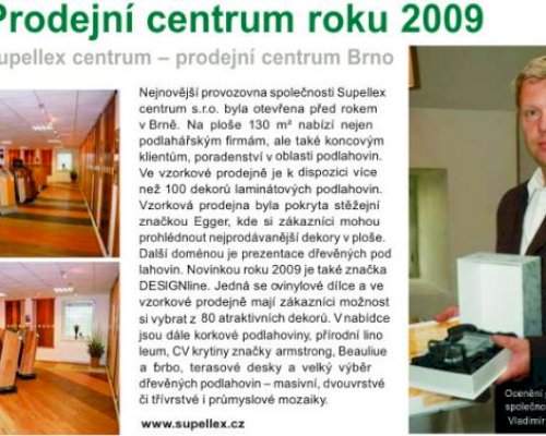 Ocenění - Prodejní centrum roku 2009