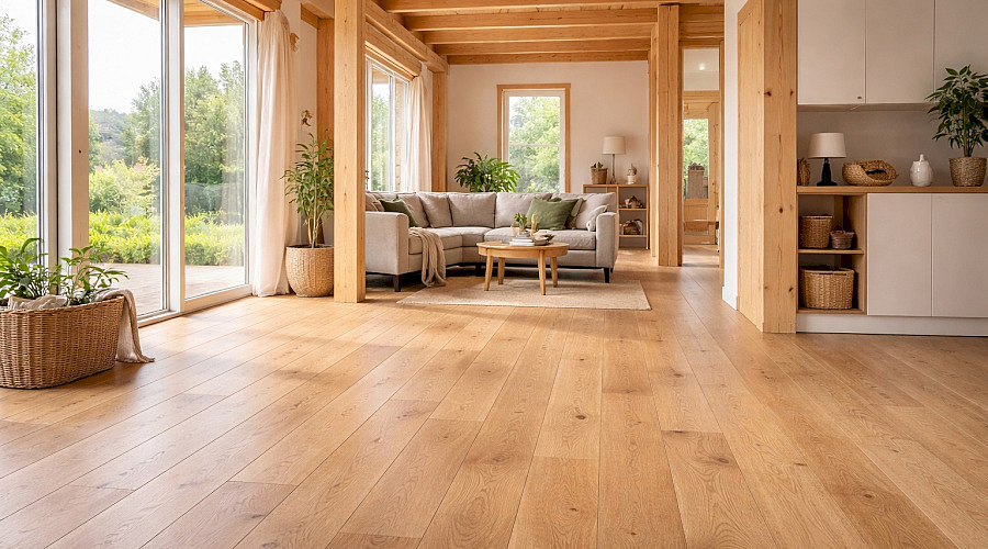 Hodí se dřevěná podlaha do dřevostavby? Na co si dát pozor