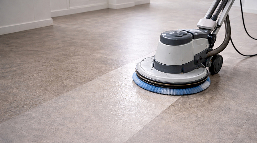 Hloubkové čištění PVC podlah: Jak a proč používat strojní metodu