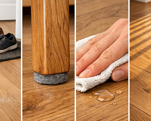 Jak předcházet poškození dřevěných podlah – praktická prevence bez zbytečných chyb