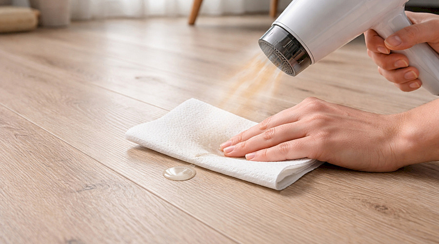 Jak šetrně odstranit vosk z podlahy – dřevo, vinyl, laminát i koberec