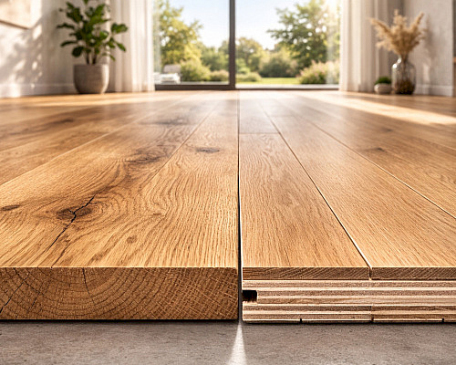 Jak vybrat dřevěnou podlahu – konstrukce, tvrdost, stabilita a správná volba podle provozu