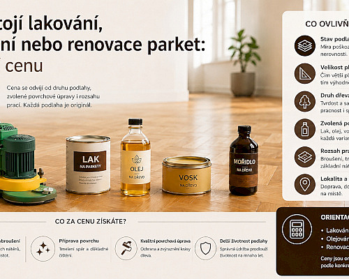 Kolik stojí lakování, olejování nebo renovace parket: co tvoří cenu