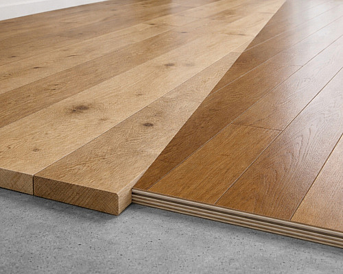 Masivní vs vícevrstvá dřevěná podlaha – konstrukce, rozdíly, stabilita a životnost