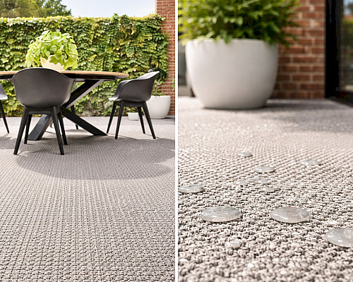 Venkovní koberce, které mohou zůstat venku celé léto