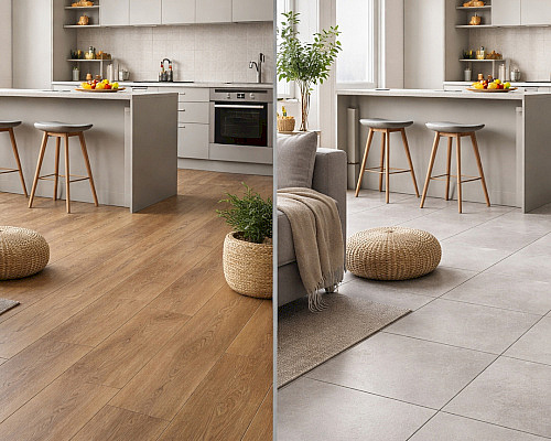 Vinyl vs. dlažba: skutečné rozdíly v komfortu, údržbě a použití v praxi