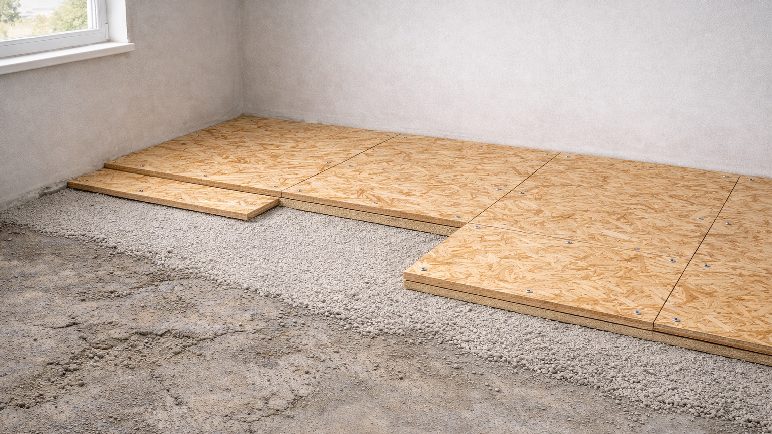 Rovná podlaha suchou cestou