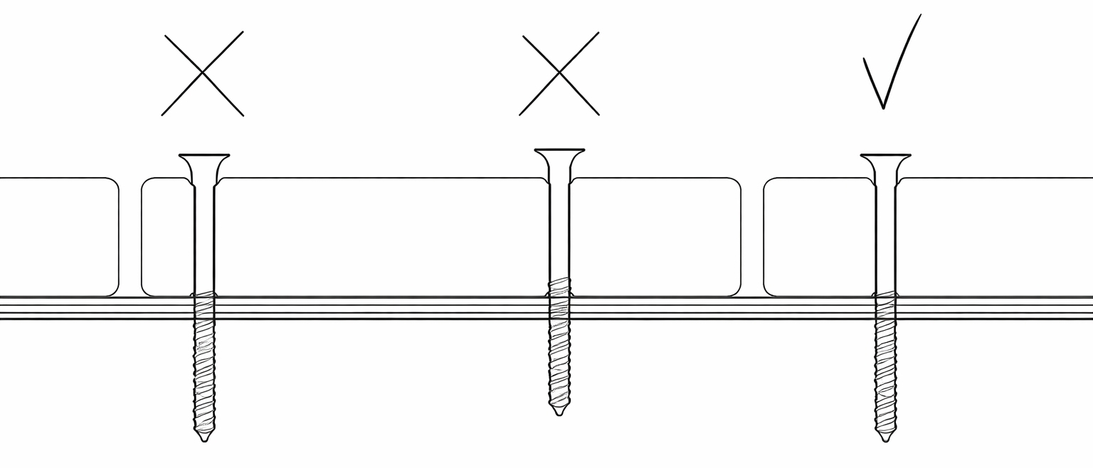 Správně zapuštěné terasové vruty