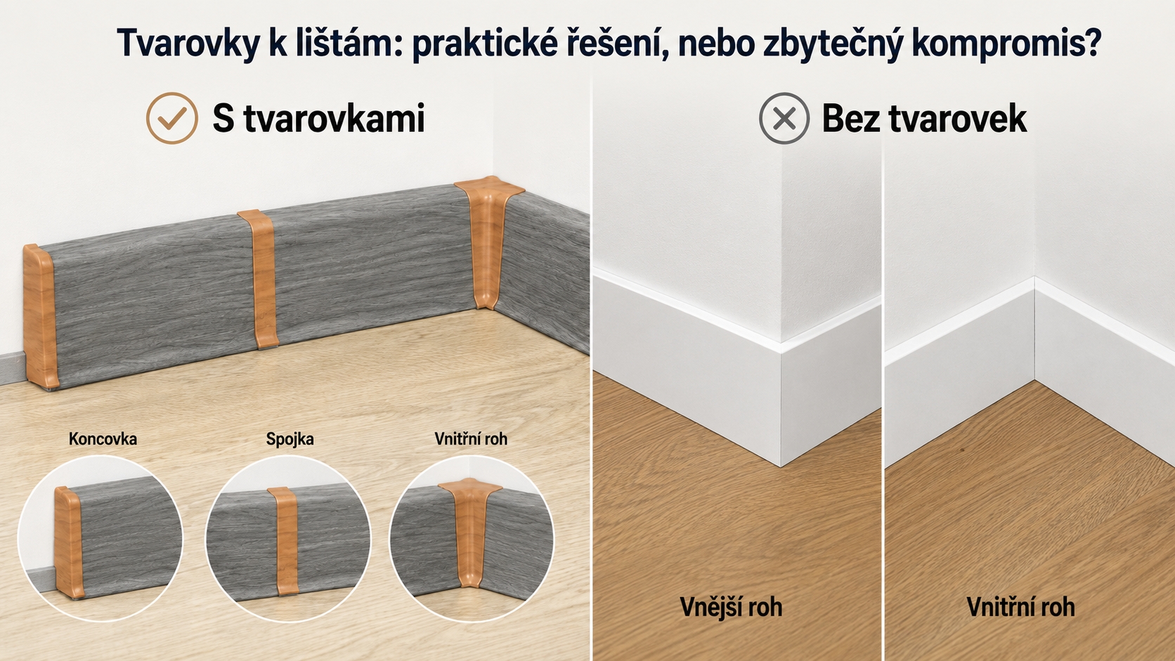 Tvarovky k lištám – praktické řešení, nebo zbytečný kompromis?
