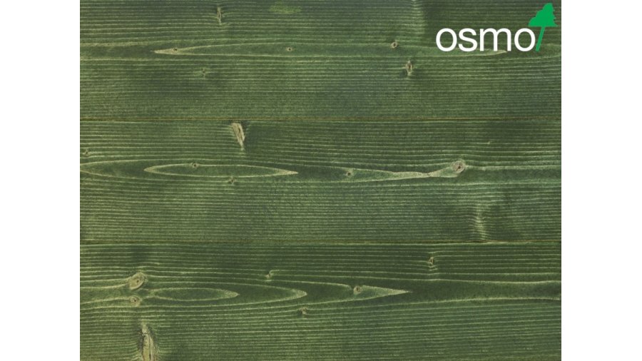 Osmo 729 Jedlově zelená na Smrku jedna vrstva + jedna vrstva Osmo 701 bezbarvý mat	