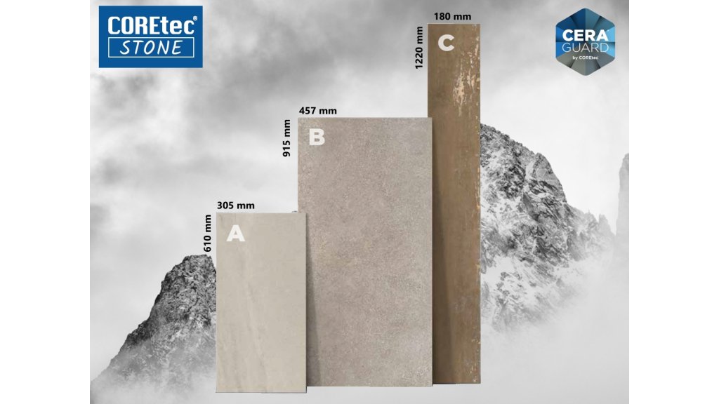 Formáty lamel dlažby COREtec Ceratouch