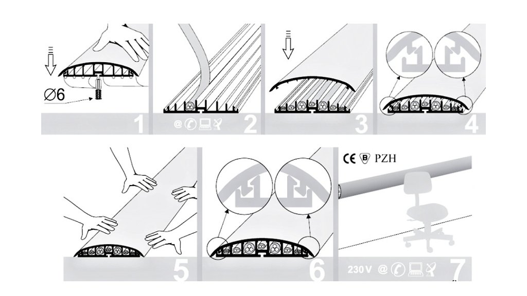 Návod na montáž lišty pro kabely Volta