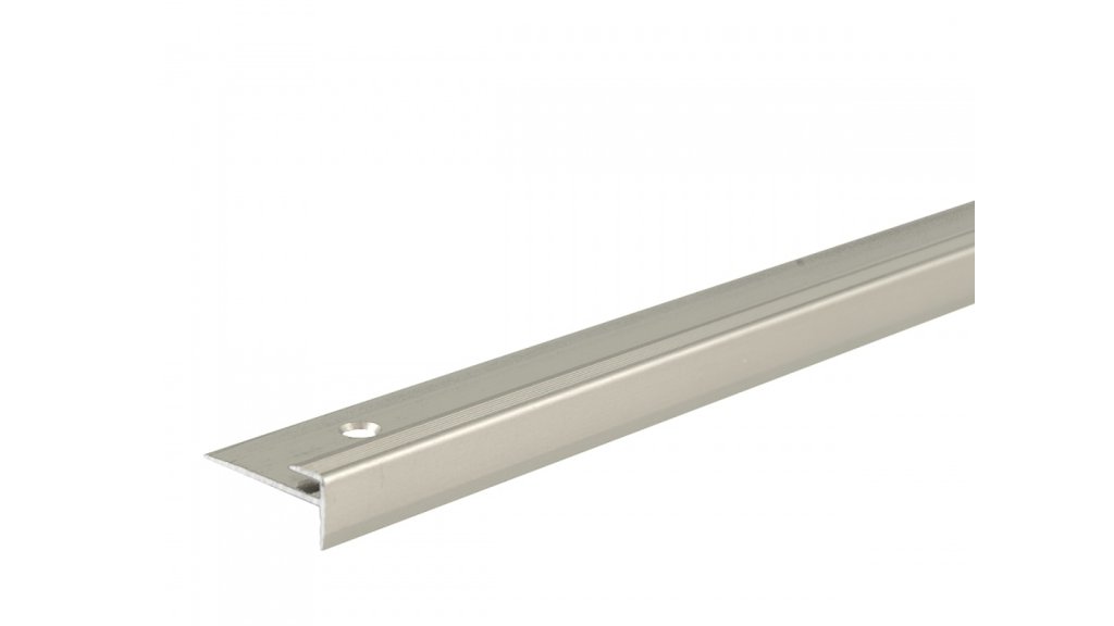 Schodová ukončovací lišta pro vinyl do 3 mm, Profilteam 28*12*2700 Inox E07