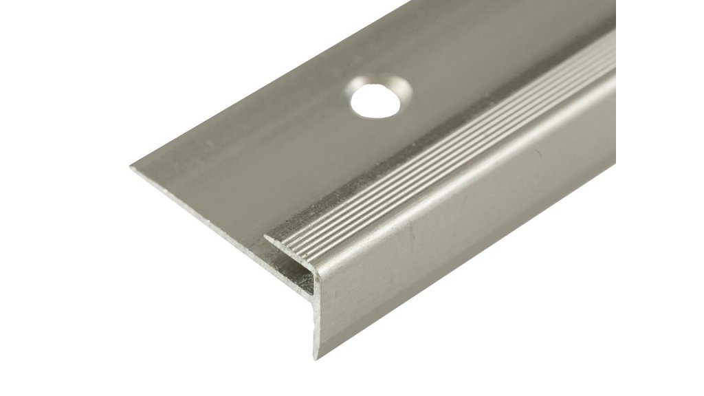 Schodová ukončovací lišta pro vinyl do 3 mm, Profilteam 28*12*2700 Inox E07