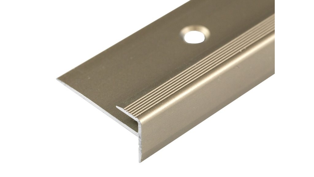 Schodová ukončovací lišta pro vinyl do 5 mm, Profilteam 28*14*2700 Šampaň E02