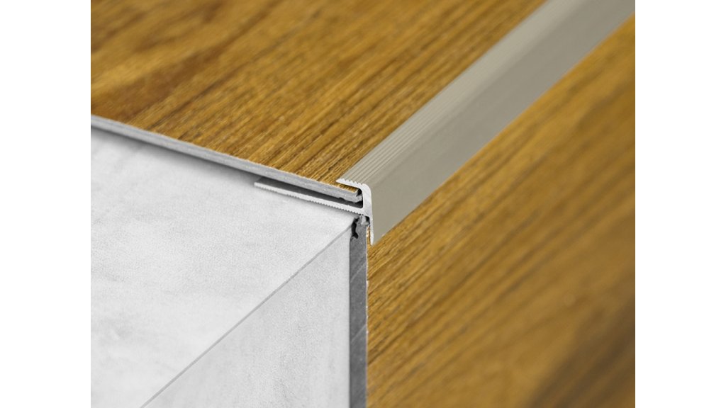 Schodová ukončovací lišta do 5 mm, Küberit 807 30*15*2500 Imitace nerezi F2