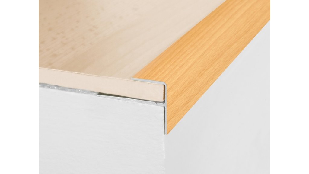 Schodová hrana pro obložení schodů do 8 mm, Profilteam 16*23*2700 Buk E08
