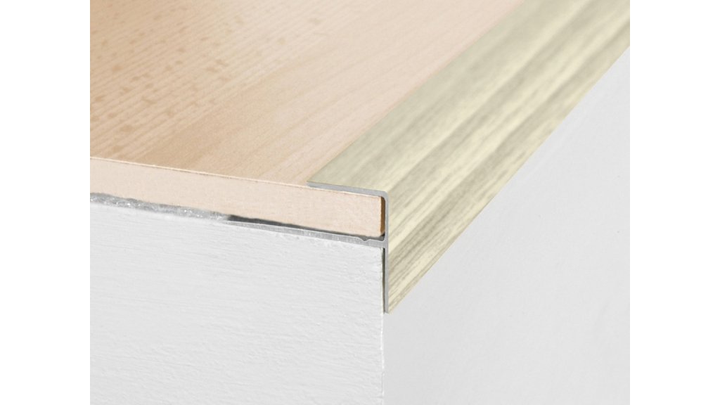 Schodová hrana pro obložení schodů do 8 mm, Profilteam 16*23*2700 Dub arctic E904