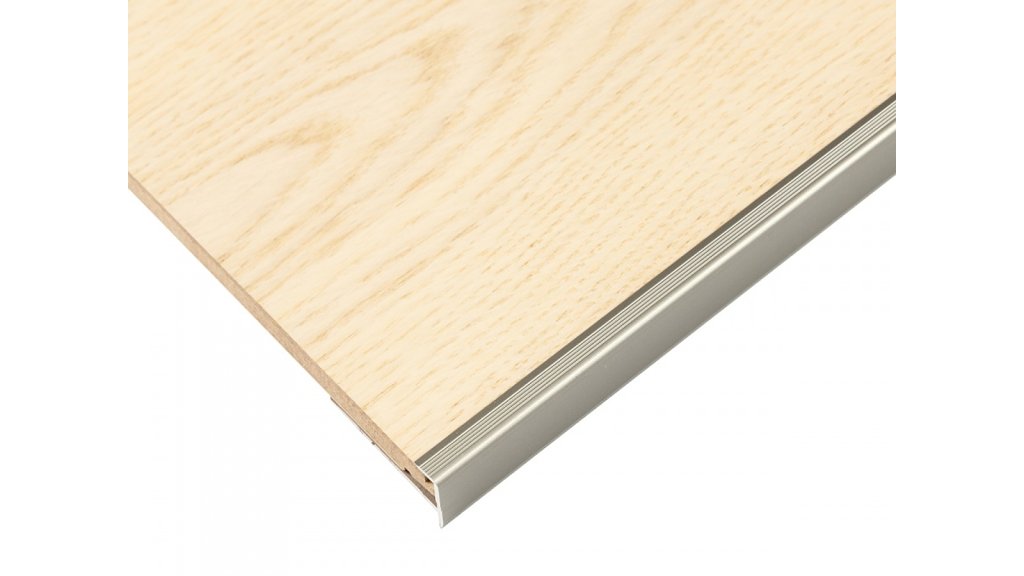 Schodový profil pro podlahy do 10,5 mm, Küberit 811 8*20*2500 Imitace nerezi F2