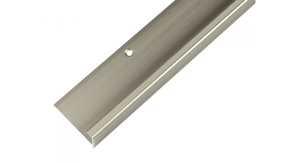Schodový profil pro podlahy do 15,5 mm, Küberit 813 8*25*2500 Imitace nerezi F2
