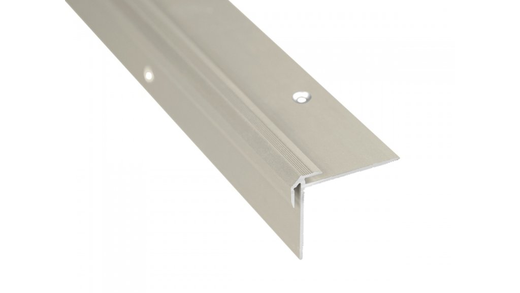 Küberit 832 schodová lišta pro obložení schodů 2 - 2,5 mm, 2500 mm, Imitace nerezi F2