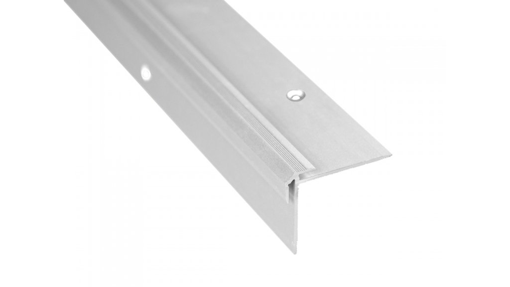 Küberit 838 schodová lišta pro obložení schodů 8 - 8,5 mm, 2500 mm, Stříbrná F4