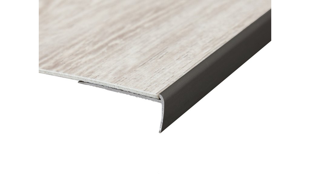 Schodová lišta pro vinyl a pvc do 2 mm, Profilteam 44*17,5*2700 Bronz E03