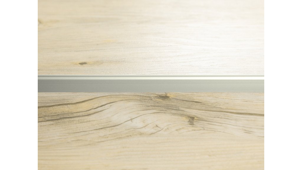 Schodová lišta pro vinyl do 2,5 mm, Küberit 859, 48*18,5*2500 imitace nerezi F2