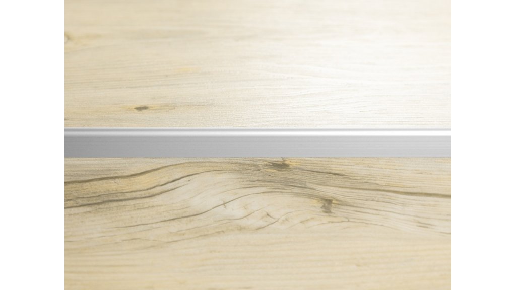 Schodová lišta pro vinyl a pvc do 3 mm, Profilteam 44*18,5*2700 Stříbrná E01