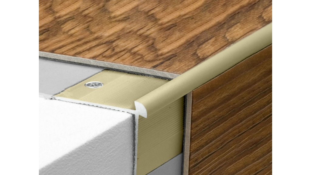 Schodová lišta vnější pro obložení schodů vinylem do 2,5 mm, Küberit 870, 39*29*2500 Sahara F9