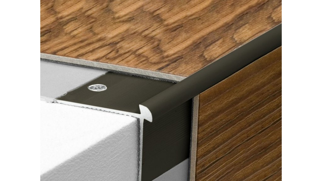 Schodová lišta vnější pro obložení schodů vinylem do 2,5 mm, Küberit 870, 39*29*2500 Bronz F6