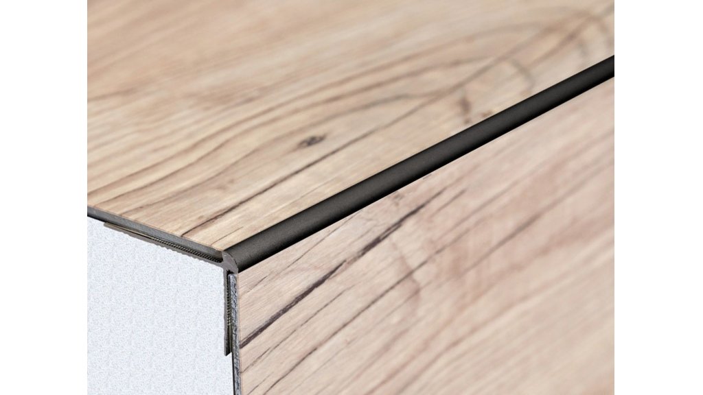 Schodová lišta vnější pro obložení schodů vinylem do 5 mm, Profilteam, 42*28*2700 Bronz E03
