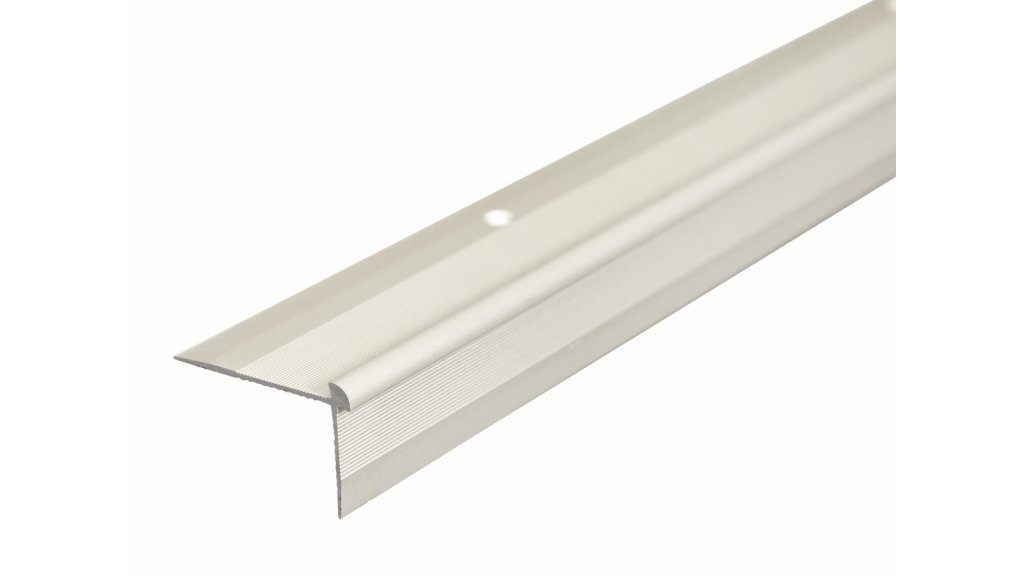 Schodová lišta vnější pro obložení schodů vinylem do 5 mm, Profilteam, 42*28*2700 Inox E71
