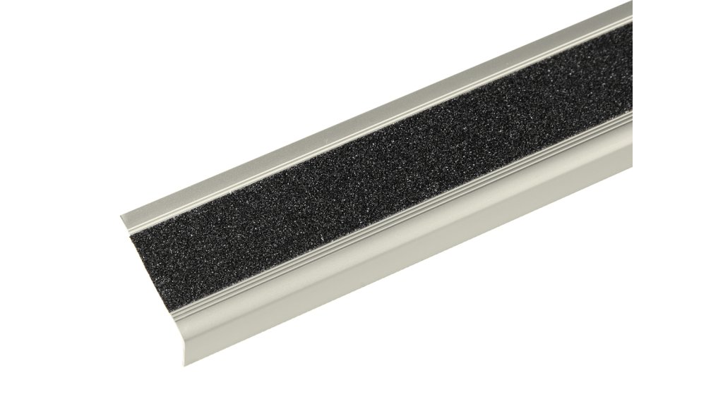 Schodová hrana šroubovací protiskluzná Profilteam 41*27*1200 Inox E07