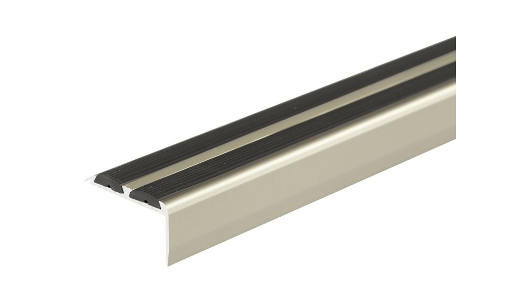Schodová hrana protiskluzná Profilteam 36*20*2700 Inox E71