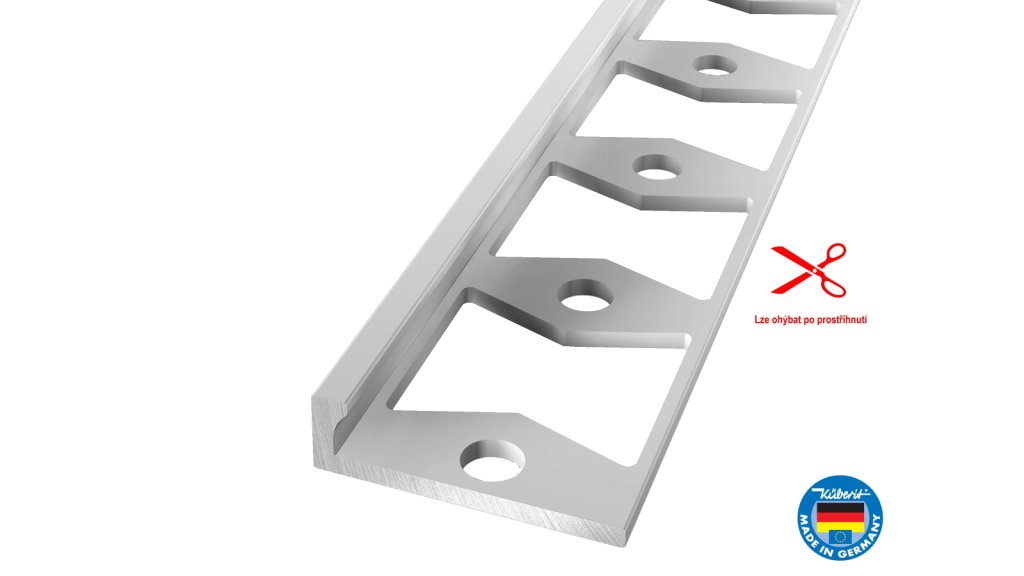 Profil lze ohýbat po prostřihnutí, nejlépe úplném odstranění, spojovací části