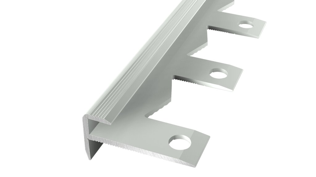 Schodový profil pro podlahy do 3 mm, Küberit 809 EB, 30*2500 Imitace nerezi F2