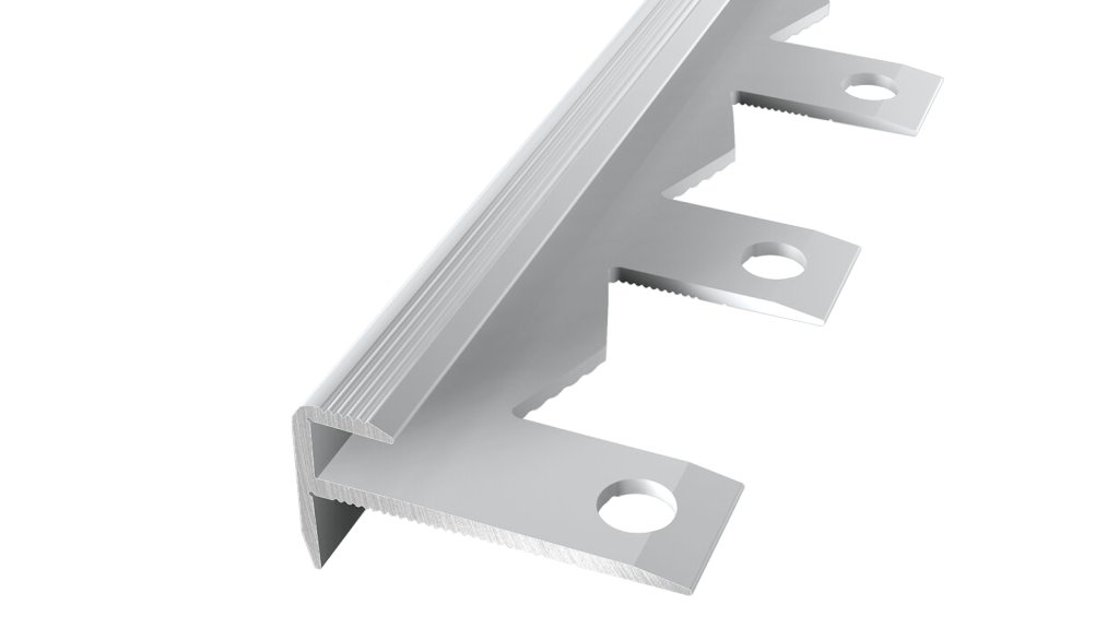 Schodový profil pro podlahy do 7 mm, Küberit 808 EB, 30*2500 Stříbrný F4