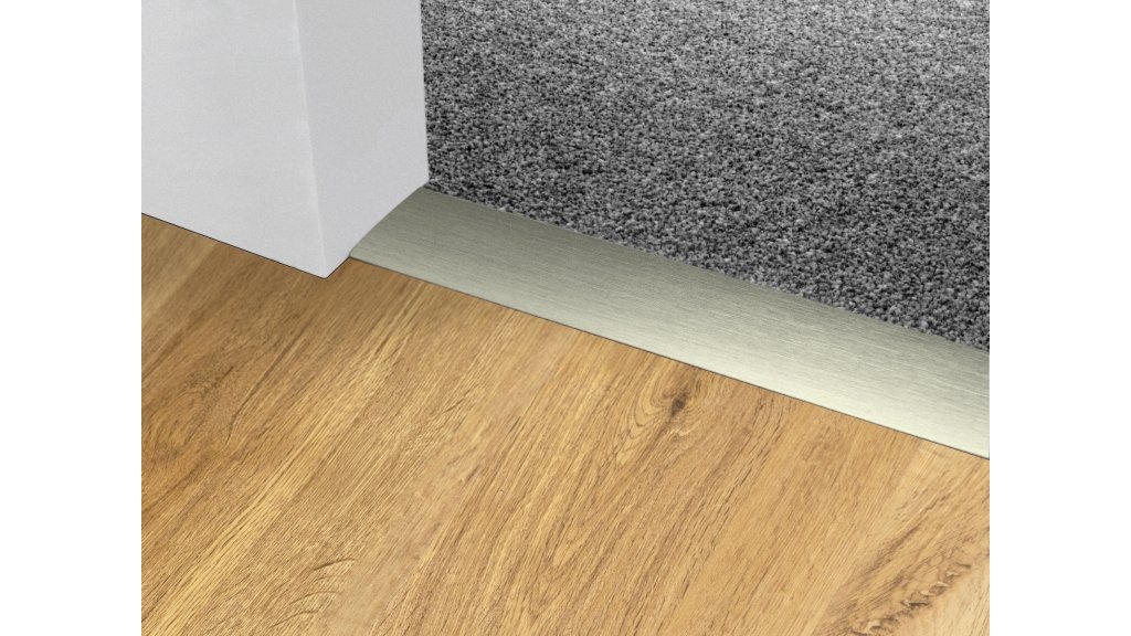Přechodová lišta pro lepení oblá Küberit 465 U 80*1000 Imitace nerezi F2G