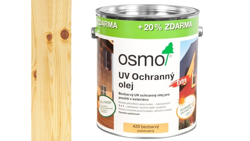 OSMO 420 Extra UV ochranný olej polomat 3l