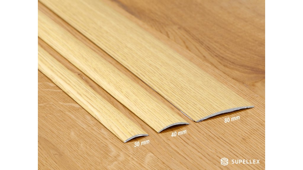 Porovnání velikostí přechodových lišt