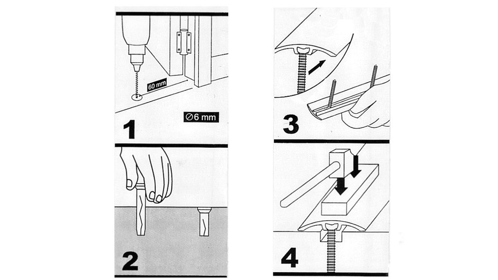 Návod na montáž narážecí lišty s trnem