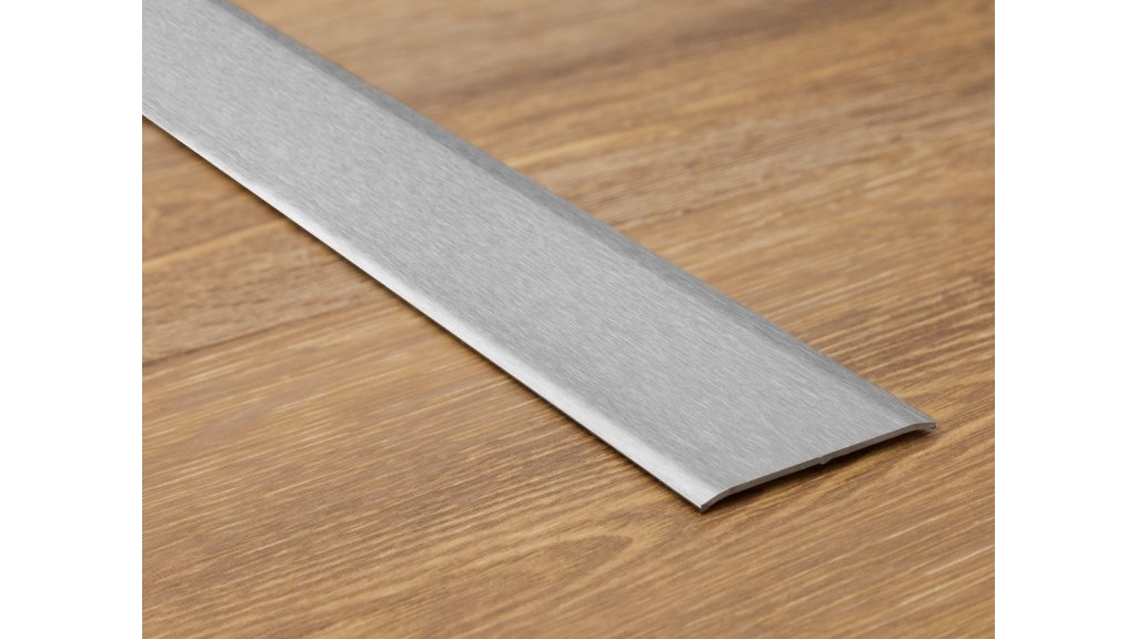 Přechodová lišta nevrtaná plochá Profilteam 80*1000 Nerez kartáčovaná