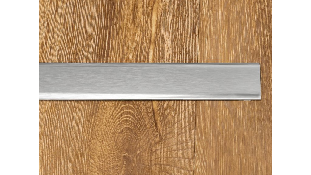 Přechodová lišta nevrtaná plochá Profilteam 80*1000 Nerez kartáčovaná