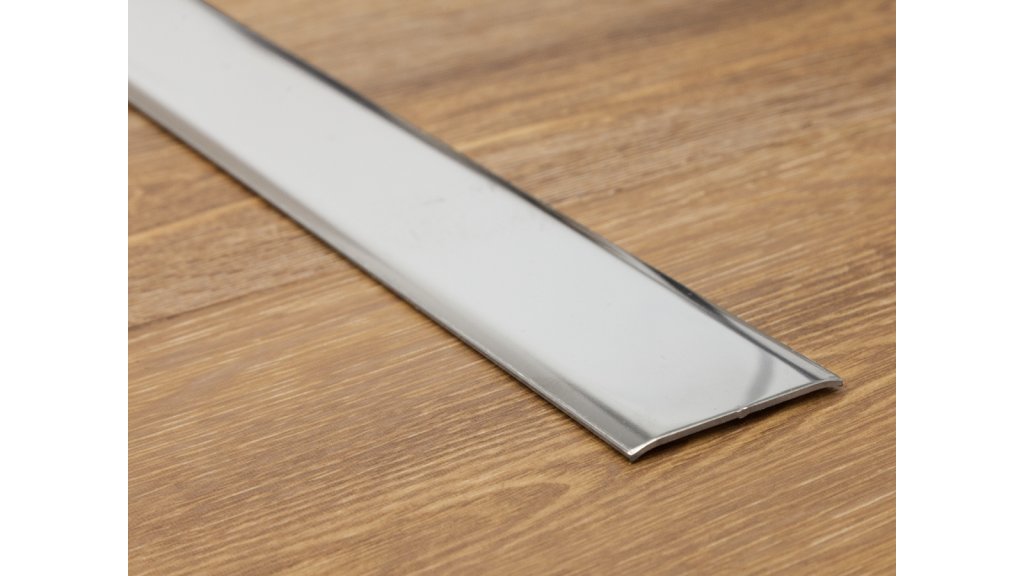 Přechodová lišta nevrtaná plochá Profilteam 40*2500 Nerez leštěná
