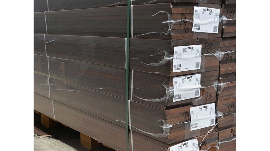 Terasové prkno Jasan Thermowood Clip hladké