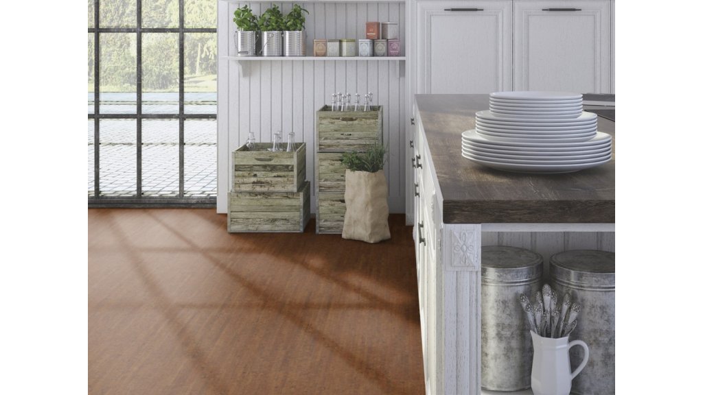 Korková podlaha lepená Premier Cork Horizontal hnědý 600*150