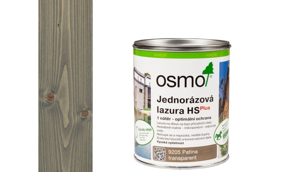 OSMO 9205 Patina HS Plus jednorázová lazura 0,75l